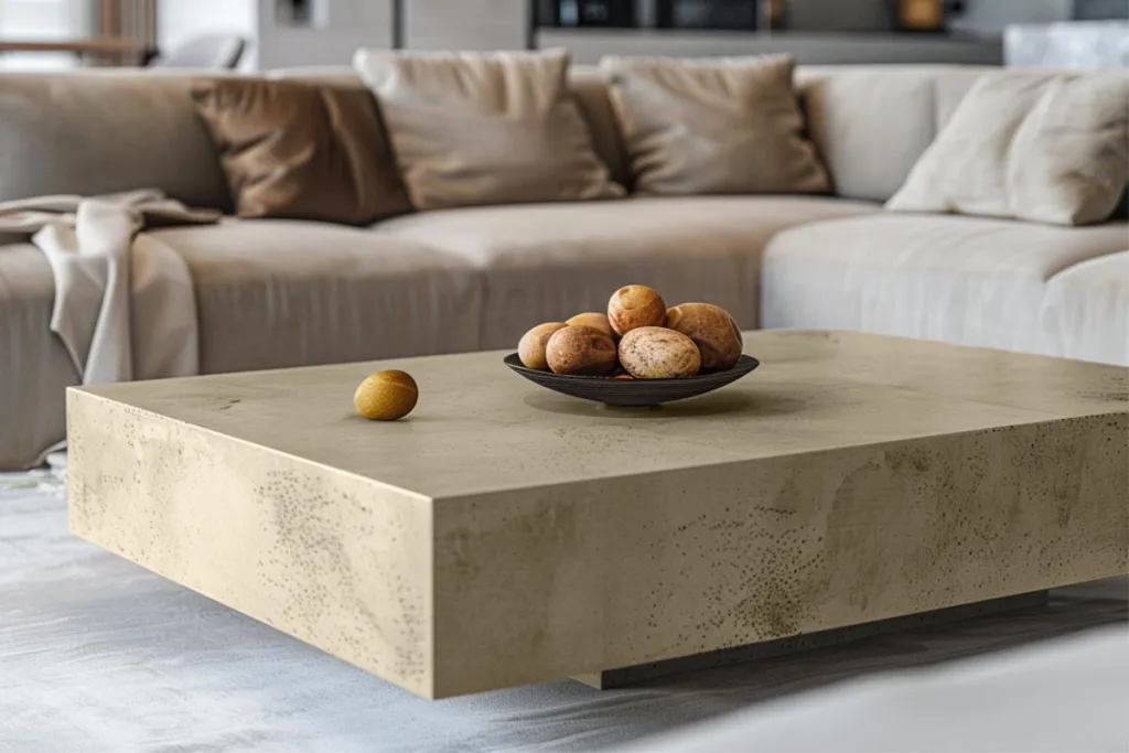 Microcement Floors furniture olive